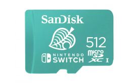 Sandisk MicroSDXC Nintendo Switch 512GB, 100MB/s, U3, C10, A1, UHS-1 memóriakártya (186522)